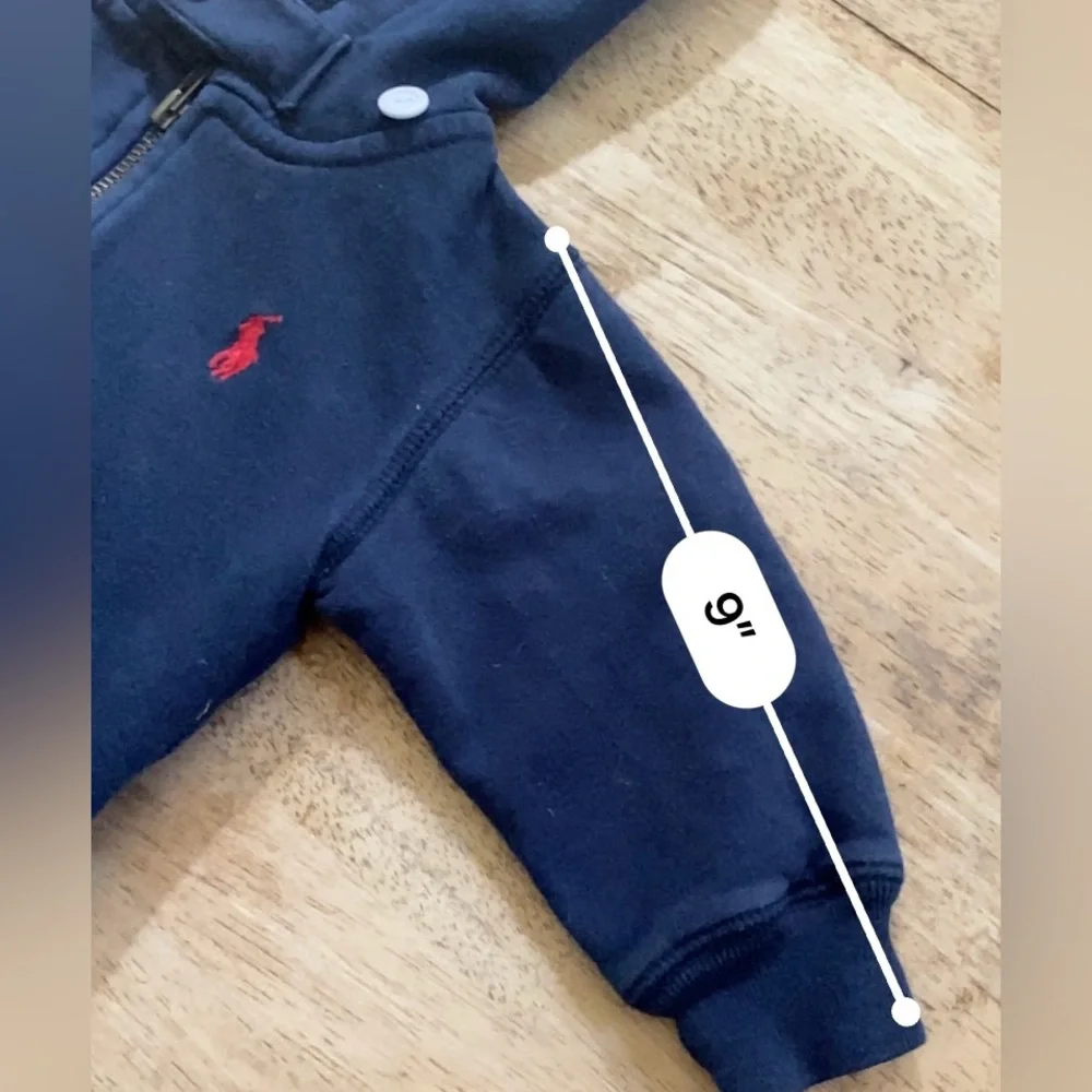 Vintage Polo‎ by Ralph Lauren Infant Size Medium Navy Zip/Hooded Jacket